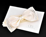 Men's Wedding Bow Tie with Dazzling Swarovski Crystal - White