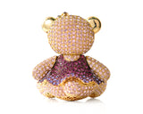 Childhood Collection Bling Crystal Teddy Bear In Skirt - Purple