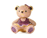 Childhood Collection Bling Crystal Teddy Bear In Skirt - Purple