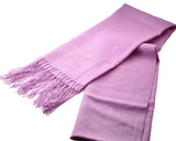 Worsted Wool Scarf with Swarovski Crystals - Light Purple