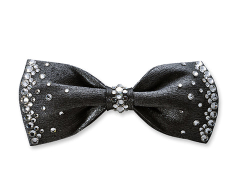 Men's Wedding Bow Tie with Swarovski Crystal - Dark Gray