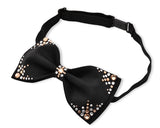 Swarovski Crystal Rhinestones Wedding Bow Tie for Men - Campia Black