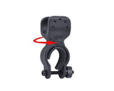 360 Degree Rotation Bike Flashlight LED Torch Mount Holder Clip -Black