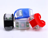 Waterproof 2 LED Silicone Safety Warning Bike Rear Flashlight