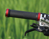 2 Pcs Rubber Cycling Mountain Bike Road Bike Handlebar Grips - Red