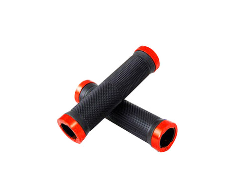 2 Pcs Rubber Cycling Mountain Bike Road Bike Handlebar Grips - Red