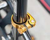 Cycling Bike Mountain Bike Quick Release Seatpost Clamp 34.9mm - Gold