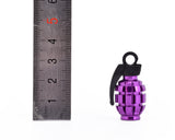 2 Pcs Grenade Shaped Bicycle BMX Bike Car Tire Tyre Valve Caps -Purple