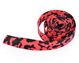 Camouflage Cycling Bike Handlebar Tape Wrap with 2 Bar Plug - Red