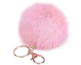 6 Pcs Fluffy Fur Ball Keychain