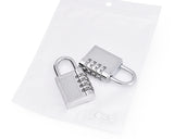 2 Pieces Resettable Combination Locks 4 Digit Gym Padlocks - Silver