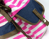 Sailor Stripes Drawstring Rucksack - Pink