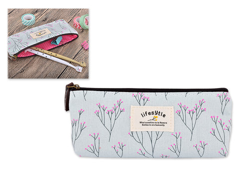 Floral Canvas Pen and Pencil Case