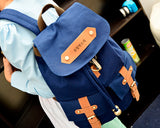 Korean Style Drawstring Rucksack - Blue