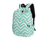 Stripe Print Casual Canvas Backpack - Green