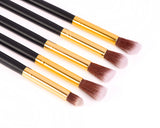 10 Pcs Professional Makeup Brush Set - Black