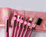 Makeup Combo Set including Brushes and Palette for Beginners - Pink