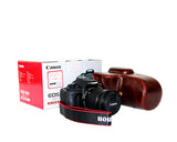 Retro Canon EOS 100D Camera Leather Case