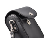 Simple PU Leather Shoulder Bag for Mirrorless Camera - Black