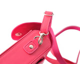 Simple PU Leather Shoulder Bag for Mirrorless Camera - Magenta