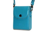 Simple PU Leather Shoulder Bag for Mirrorless Camera - Ice Blue