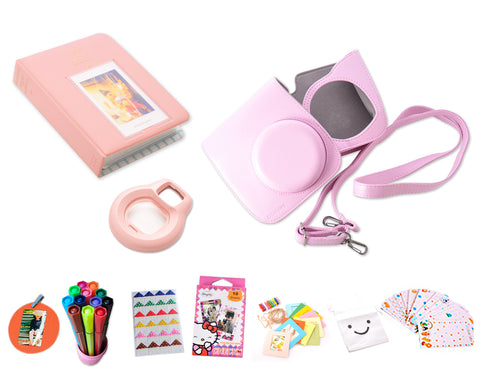 Camera Accessory Bundles Set for Instant Fujifilm Instax Mini 8 - Pink