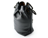 Small Genuine Leather Drawstring Sack Bag for Mirrorless Camera