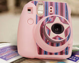 Stripe Camera Sticker for Fujifilm Instax mini 8 - Pink