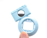 Camera Self Portrait Photo Lens Frame with Mirror - Ice Blue