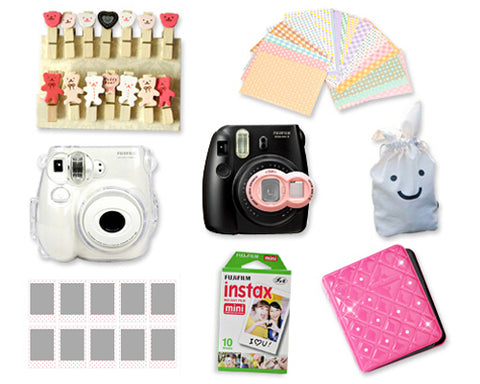 Fujifilm Instant Instax Mini 7S Polaroid Camera Bundle Set - Magenta