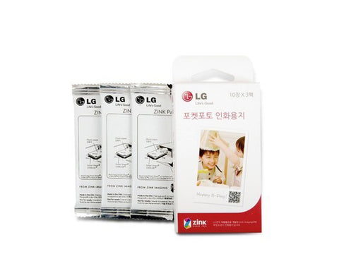 Photo Paper for LG Pocket Photo Printer PD233 / PD239 30 Sheets