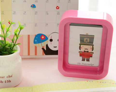 Cute Mini Soldier Picture Frame Children Nursery Photo Holders - Pink