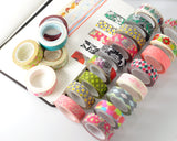 10 Pcs 1.5 cm Japanese Flower Craft Decor Paper Washi Masking Tape