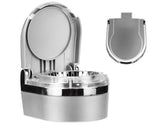 Mini Portable LED Car Cigarette Smokeless Ashtray - Silver