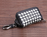 Weaving Series Leather Car Key Chain Bag