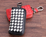 Weaving Series Leather Car Key Chain Bag