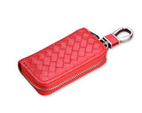 Weaving Series Leather Car Key Chain Bag