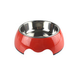 Glossy Series Stainless Steel Pet Bowl 2 in 1