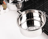 Cage Series Stainless Steel Coop Cup Dog Food Bowl - Silver