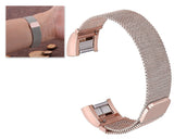 Magnet Stainless Steel Mesh Watch Band for Fitbit Alta - Rose Gold