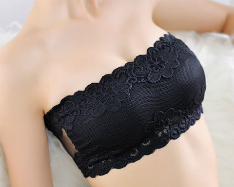 2 Pcs Lace Stretchy Tube Bra - Set A