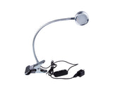 Aluminium Adjustable LED Desk Light with Clip - Silver