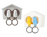 Birdhouse Key Holder with Bird Whistle Keyrings