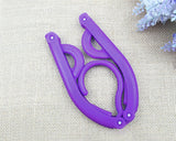 5 Pcs Plastic Folding Clothes Hanger - Purple