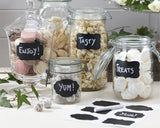 20 Pcs Kitchen Spice Jar Label Chalkboard Sticker Tag - Black