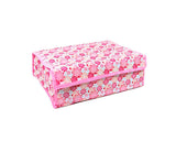 16 Pockets Collapsible Fabric Flower Underwear Storage Box - Pink