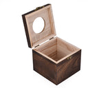 Wooden Tissue Box with Hinged Lid