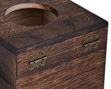 Wooden Tissue Box with Hinged Lid