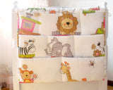 Cartoon Animals Hanging Diaper Caddy and Nursery Organizer - White