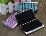 Cross Line Stainless Steel Business Card Holder